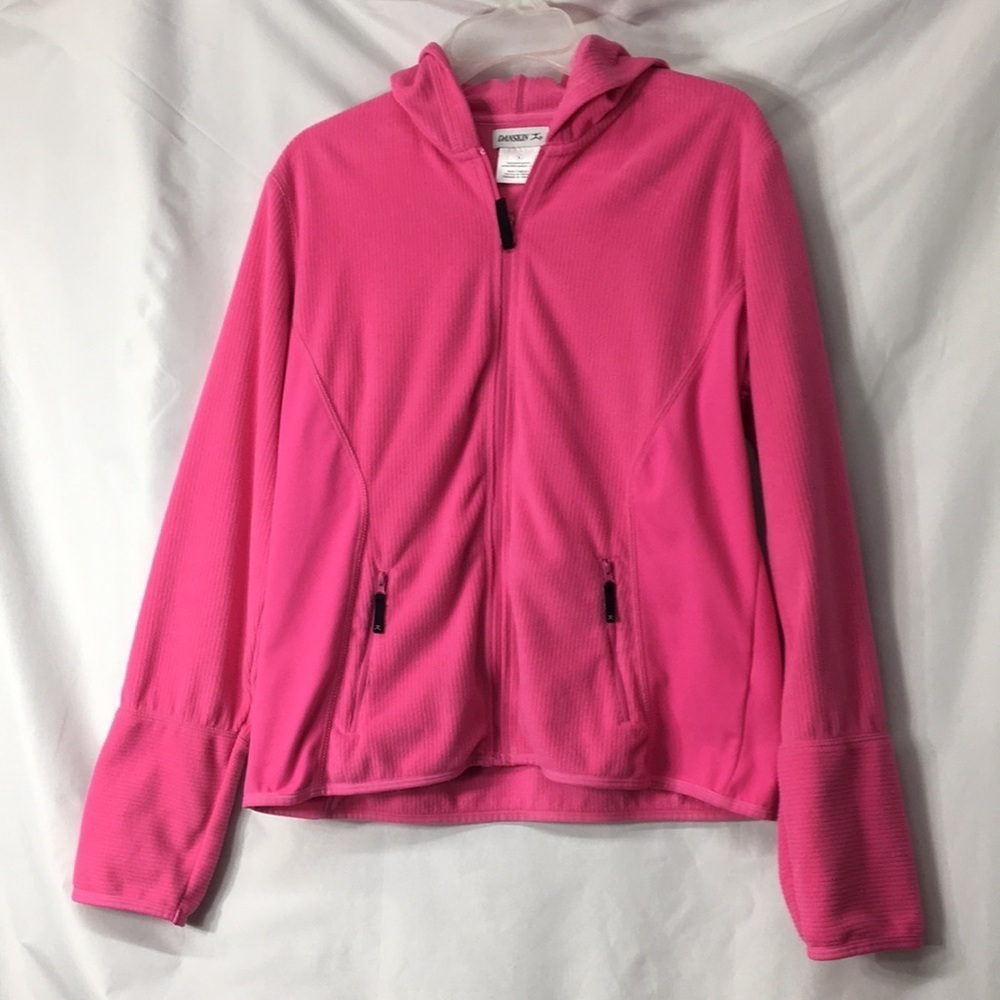 Danskin Women’s Pink Zip-Up Hoodie Size L Like-NEW Condition